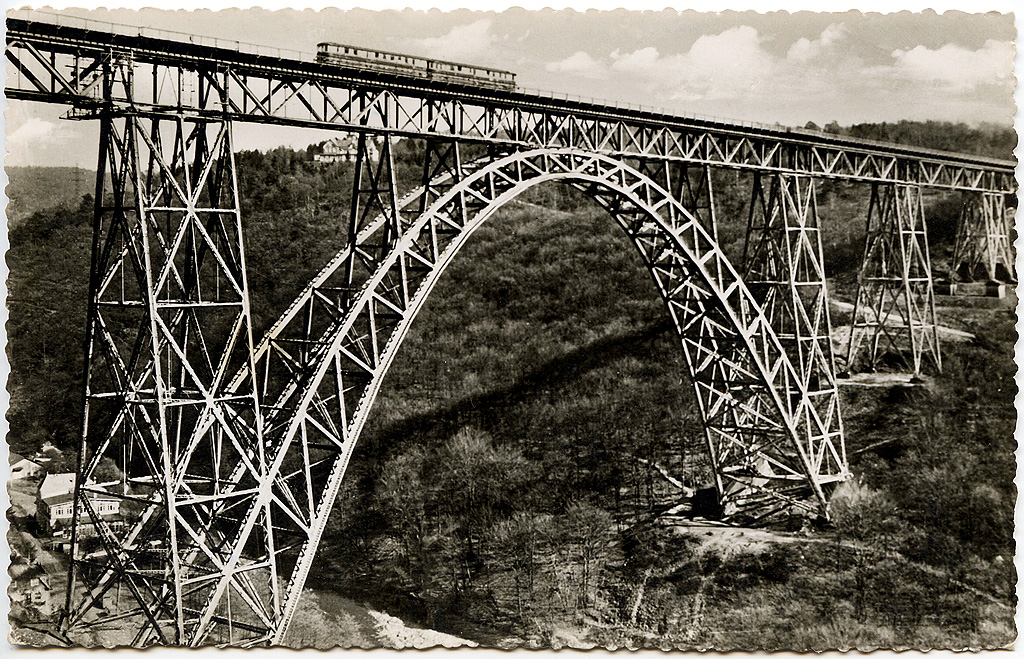 Sonderfahrt Postkarte Müngstener Brücke, Slg. Michael Tettinger