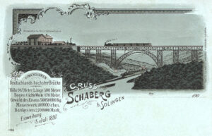 Zeichnung Müngstener Brücke mit Schaberg, Slg. Michael Tettinger