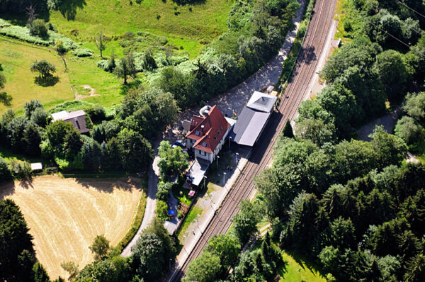 Blick auf den Haltepunkt Schaberg, Juli 2011